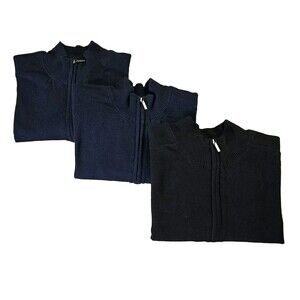 Port Authority Mens Size M Long Sleeve Half Zip Mocneck Sweater SW290 Lot Of 3